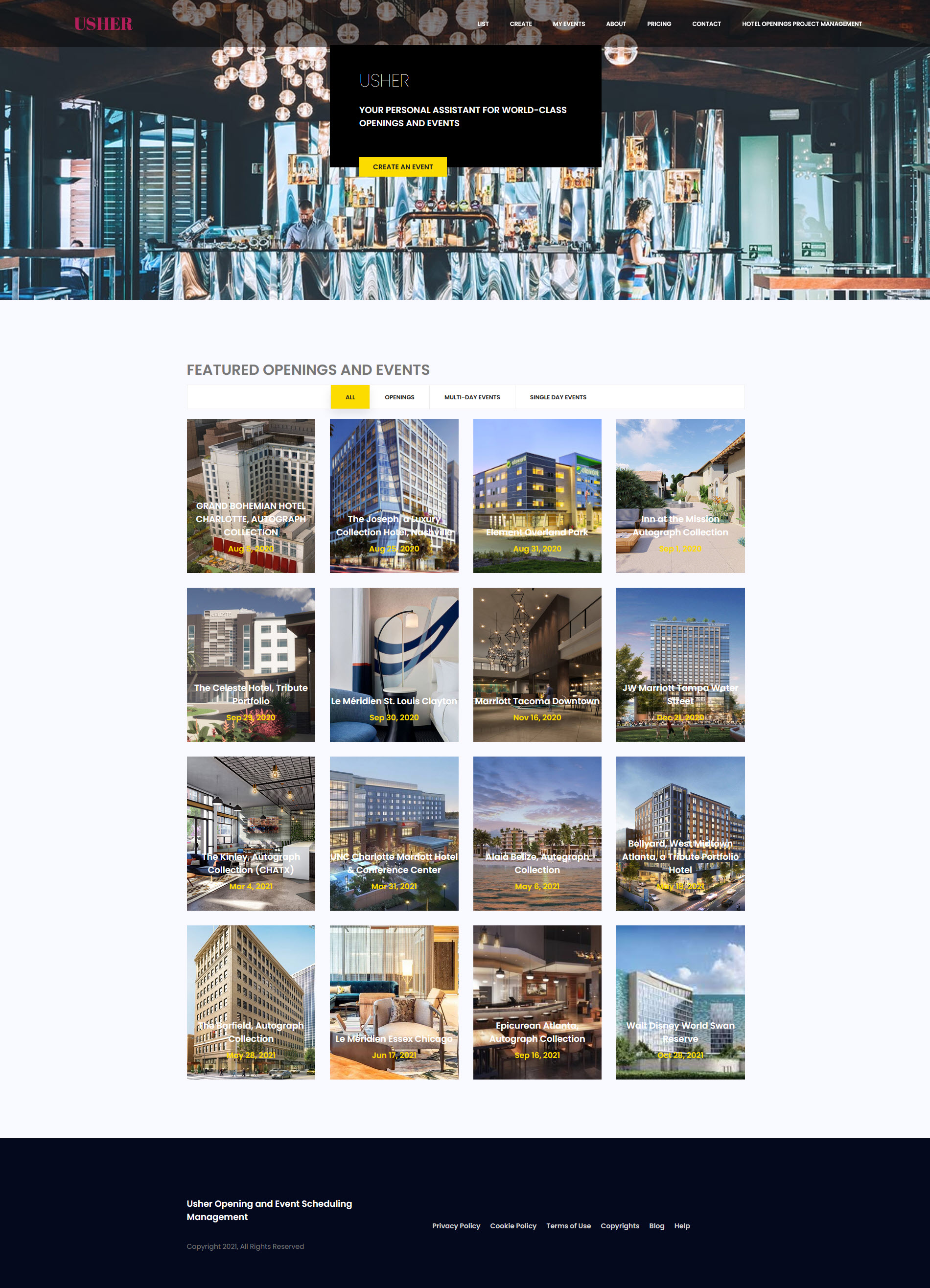 Usher Home Page